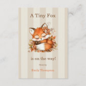 Gezellig Autumn Fox Baby shower Gezellig Woodland Informatiekaartje (Voorkant)