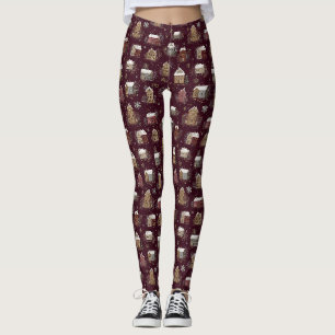 Gezellig Besneeuwd Winterdorp Patroon (2) Leggings