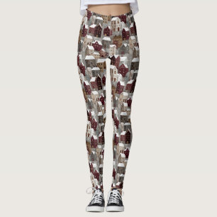 Gezellig Besneeuwd Winterdorp Patroon (3) Leggings