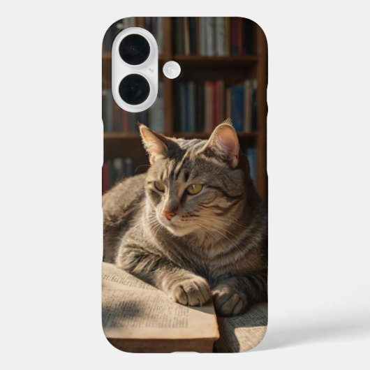 Gezellig boek Cat Case-Mate iPhone Case (Achterkant)