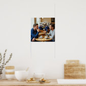 Gezellig café gesprek poster (Keuken)