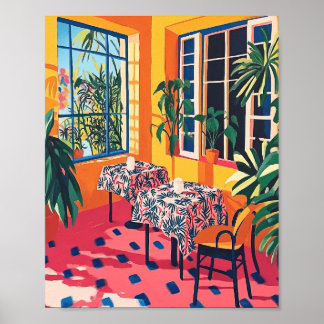Gezellig eetgedeelte gestileerde interieur Poster 