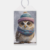 Gezellig en schattig uil cadeau label cadeaulabel (Voorkant)