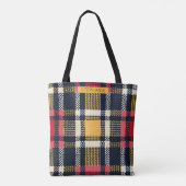 Gezellig gebreide patchwork - Boho Herfststijl 3 Draagtas (Achterkant)
