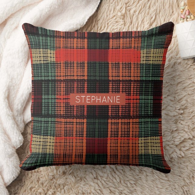 Gezellig gebreide patchwork -  Boho Herfststijl Kussen (Deken)
