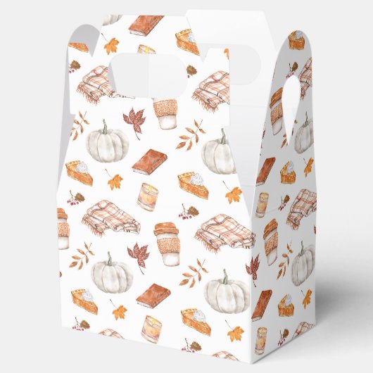 Gezellig Herfst Essentials Waterverf Patroon Bedankdoosjes (Geopend)