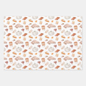 Gezellig Herfst Essentials Waterverf Patroon Inpakpapier Vel (Voorkant 2)
