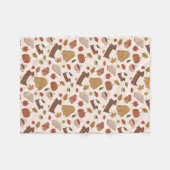 Gezellig herfst patroon fleece deken (Voorkant (Horizontaal))