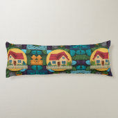 Gezellig Home Icon Patroon Body Kussen (Achterkant)