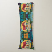 Gezellig Home Icon Patroon Body Kussen (Voorkant Verticaal)