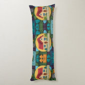 Gezellig Home Icon Patroon Body Kussen (Achterkant (Verticaal))