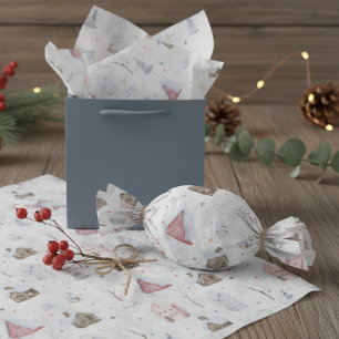 Gezellig huis Kerstmis Roze ID985 Tissuepapier