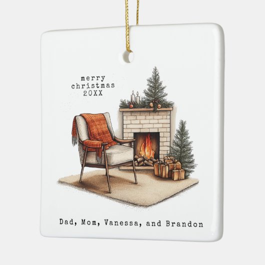 Gezellig Hygge Kerstverhaal Keramisch Ornament (Links)