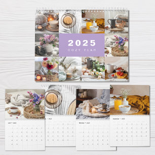 Gezellig Jaar Fotocollage Modern 2025 Kalender