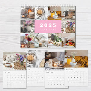 Gezellig Jaar Fotocollage Modern 2025 Kalender