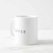 Gezellig koffie typografie ontwerp koffiemok (Voorkant links)