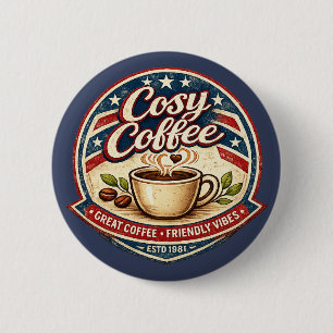 Gezellig Koffiehuis Ronde Button 5,7 Cm