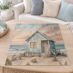 Gezellig Kusthuis Strandhuis Aquarel Legpuzzel