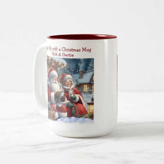 Gezellig met een kerst Mok (Voorkant links)