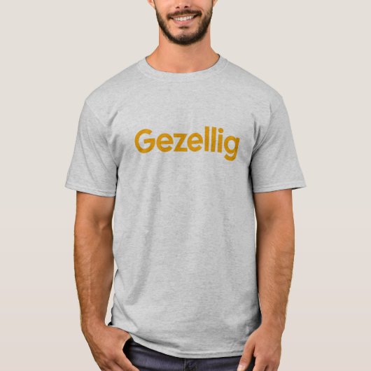 Gezellig (modern - sinaasappel) t-shirt (Voorkant)