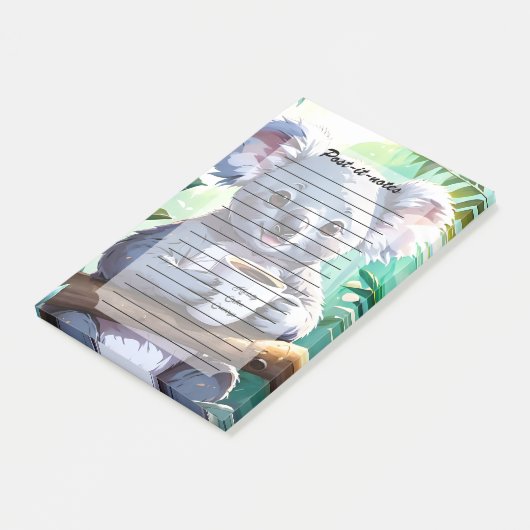 Gezellig Oerwoud Koala Coffee Post-it® Notes (Schuin)