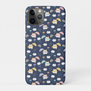 Gezellig regenachtig dagpatroon iPhone 11 pro hoesje