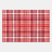 Gezellig rood, blauw & zwart geruite flanel patroo inpakpapier vel (Voorkant 2)