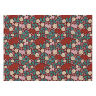 Gezellig rood vintage kerstpatroon tafelkleed
