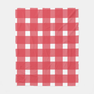 Gezellig Rood & Wit Gingham-Home Decor & Gifts Fle Fleece Deken