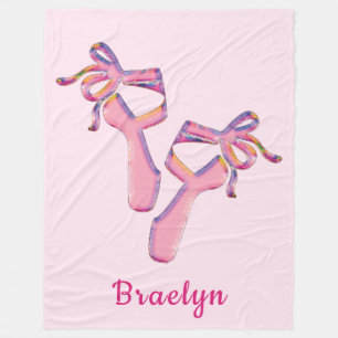 Gezellig Roze Ballerina Mozaïek Flamingo Design Fleece Deken