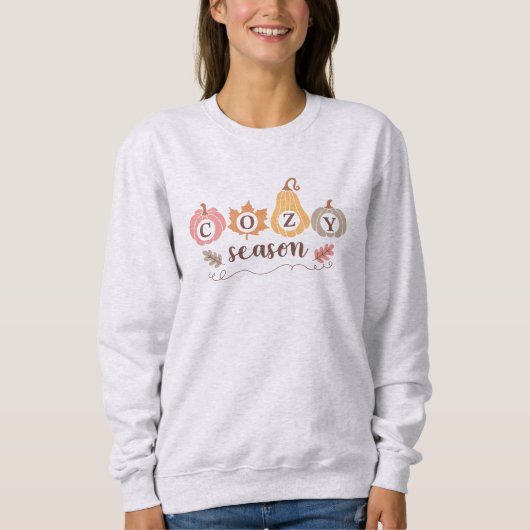 Gezellig Seizoen Fall Leaves Sweatshirt (Voorkant)