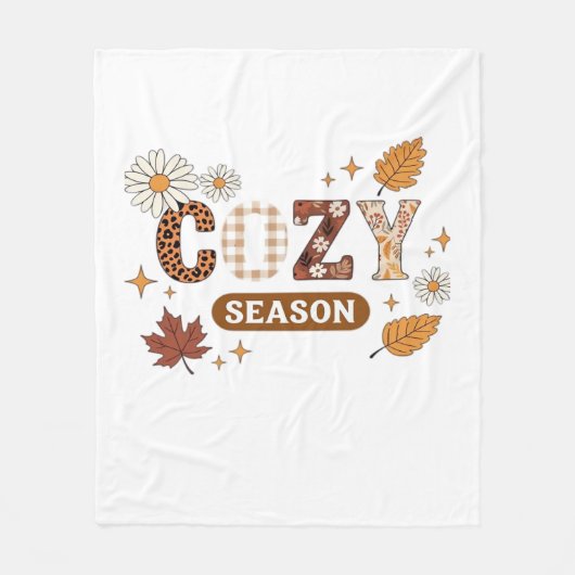 Gezellig seizoen oversized T-shirt Fleece Deken (Voorkant)