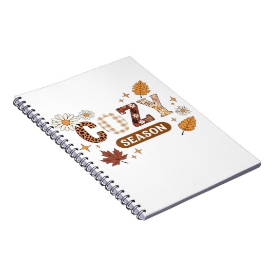 Gezellig seizoen oversized T-shirt Notitieboek (Rechterzijde)