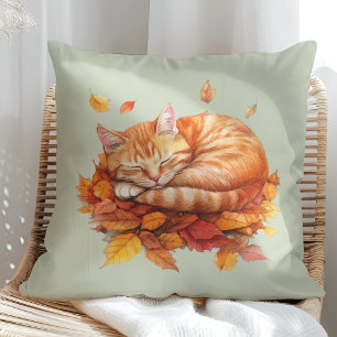 Gezellig Slapen Ginger Cat Sage Green Kussen