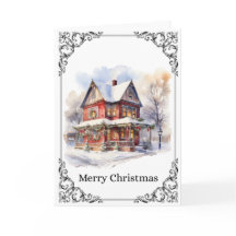 Gezellig Sneeuwig Victoriaans Huis – Prettig Kerst