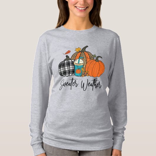 Gezellig sweaterweer t-shirt (Voorkant)