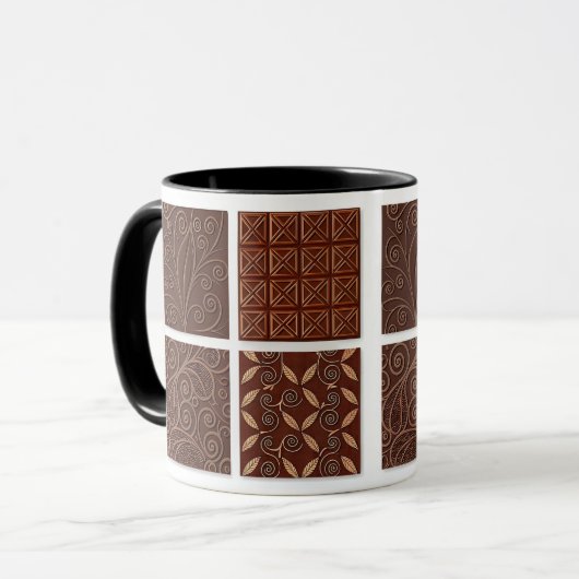"Gezellig & Sweet Chocolate Design Pillow" Mok (Voorkant links)