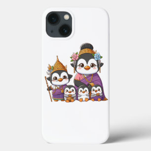 Gezellig Thai Penguin Familie Telefoon Hoesje
