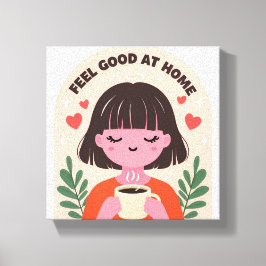 gezellig thuis muurprint kunst canvas afdruk