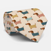 Gezellig trui patroon voor Dachshund Stropdas (Opgerold)