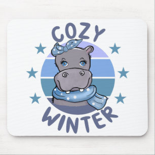 Gezellig winter schattig dier muismat