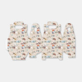 Gezellig Winter Village Scene Patroon Bedankdoosjes (Uitgevouwen)