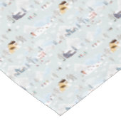 Gezellig Winter Wonderland Schaatspatroon Tafelkleed (Gekanteld)