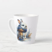 Gezellig winterkonijn latte mok (Linkerhoek)