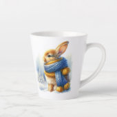 Gezellig winterkonijn latte mok (Rechts)