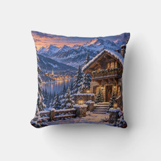 Gezellige Alpen Winter Chalet Berg Worp Kussen