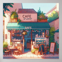 Gezellige Anime Cafe Art