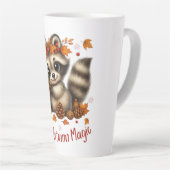 Gezellige Autumn Magic Racoon Latte Mok (Rechterhoek)