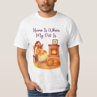Gezellige avond door open haard Pet Lover T-shirt