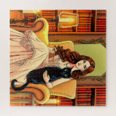 Gezellige bibliotheek Haven Legpuzzel (Horizontaal)